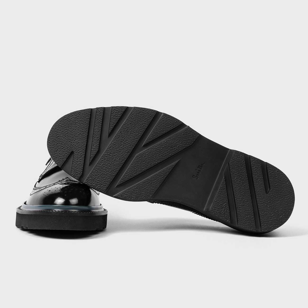 Zapatos Negros Brogue Cuero Count Paul Smith