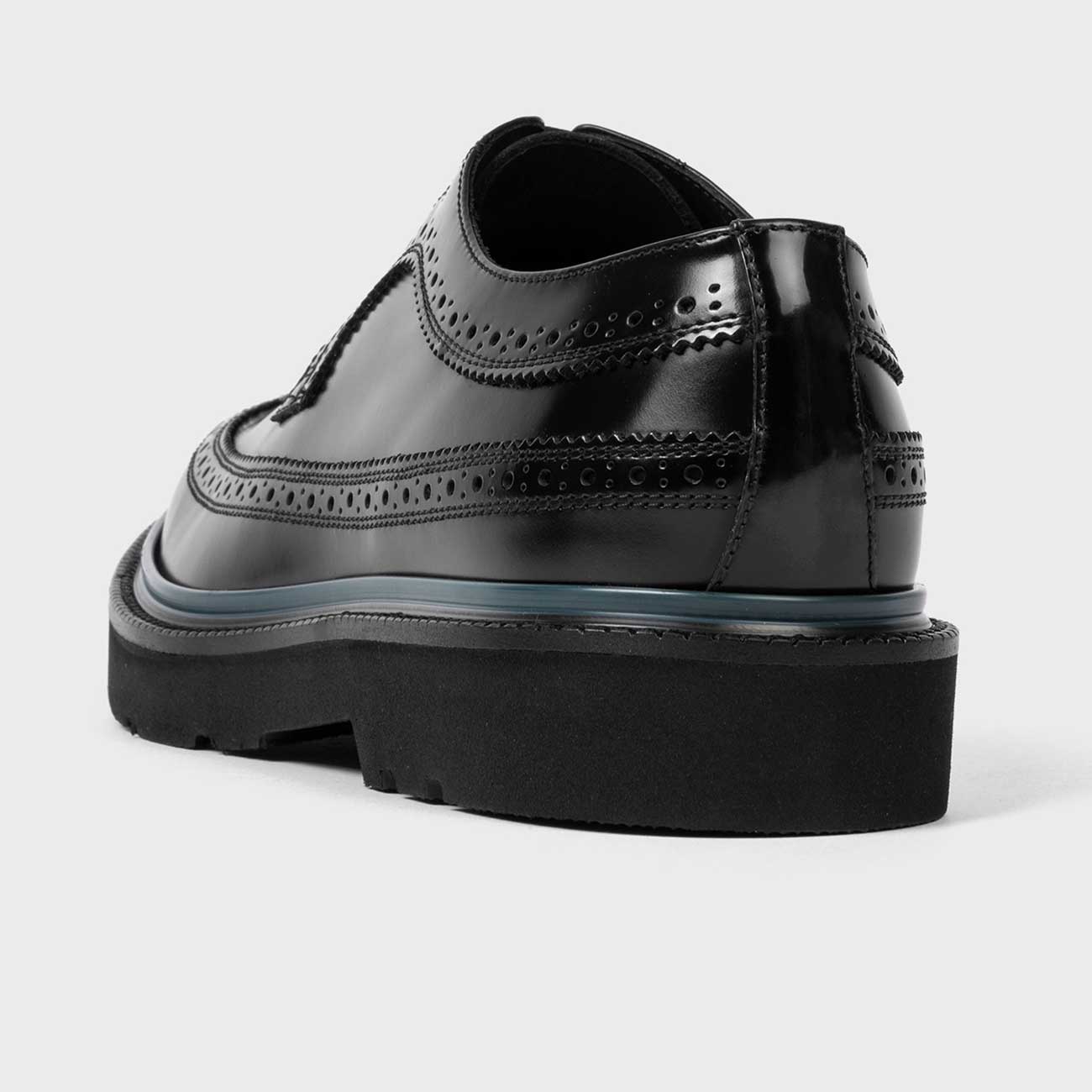 Zapatos Negros Brogue Cuero Count Paul Smith