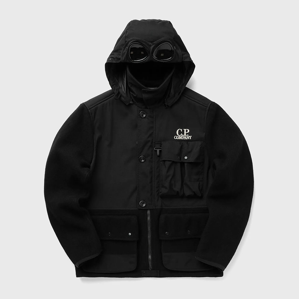 Google Mixed Black CP Company Duffle Jacket - Miralles 1986