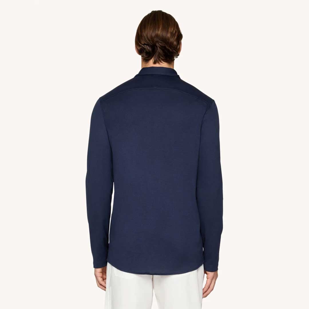 Camisa azul regular fit jersey 890 Dondup