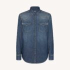 Camisa estilo vaquero en denim rígido regular fit Dondup