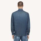 Camisa estilo vaquero en denim rígido regular fit Dondup
