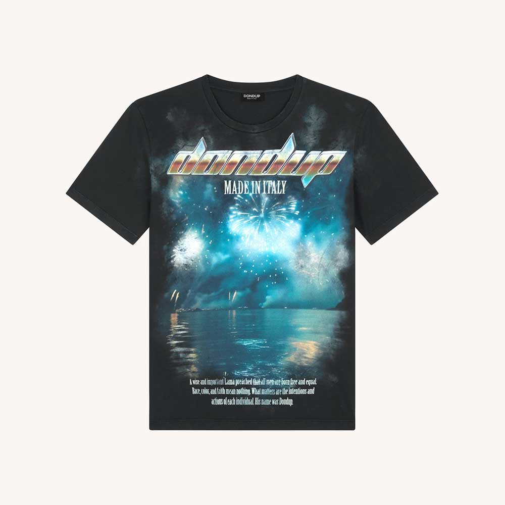 Camiseta oversize cuello redondo jersey dondup Ilustración IV5