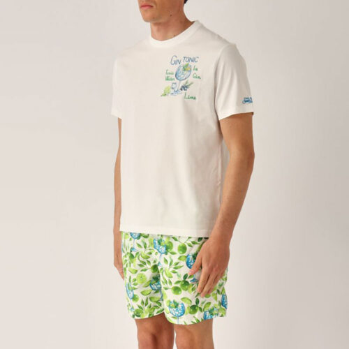 Camiseta T Shirt Man Gin Glass 01N EMB MC2 Saint Barth