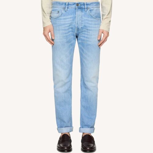 Pantalón azul vaquero icon denim rígido de Dondup.