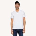 Polo blanco en regular fit algodón punto jersey Dondup SS25