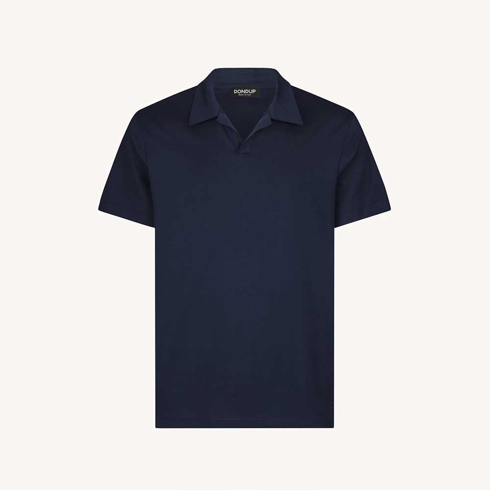 Polo regular fit en algodón y punto de jersey 890 azul oscuro Dondup