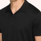 Polo negro regular fit algodón en punto jersey 999 Dondup