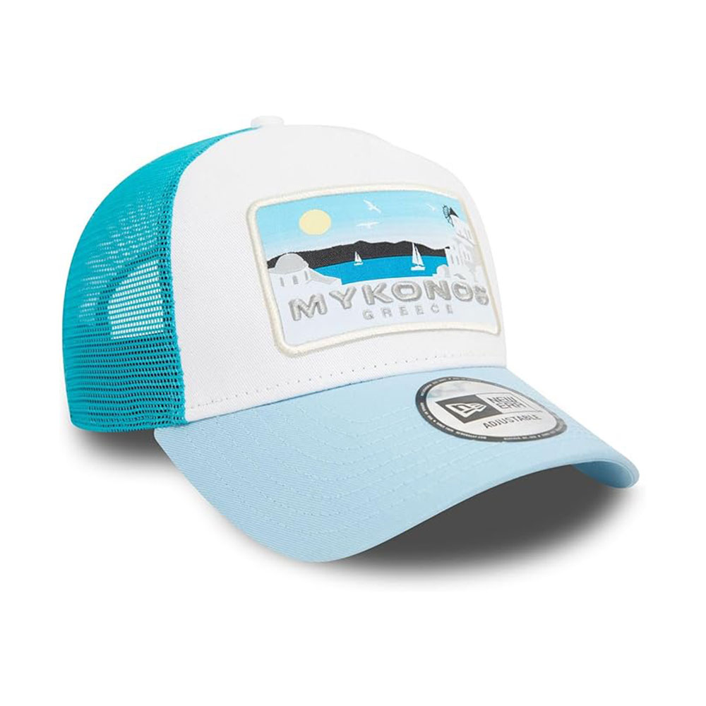 Gorra A Frame Mesh Trucker Mykonos New Era