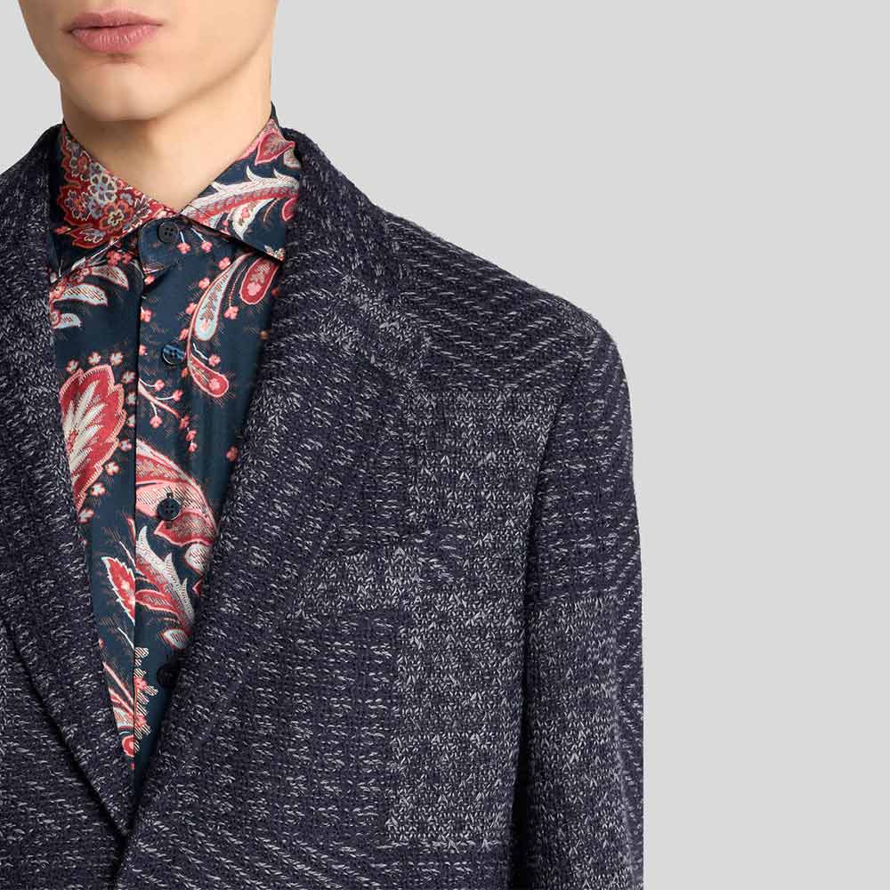 Blazer en punto de Lana Patchwork Etro