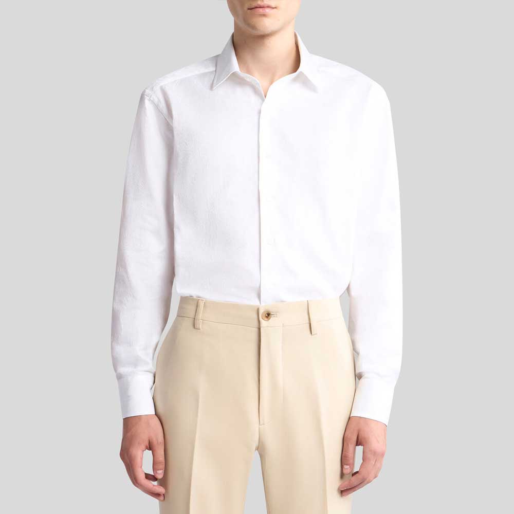 Camisa algodón Jacquard Blanco ETRO