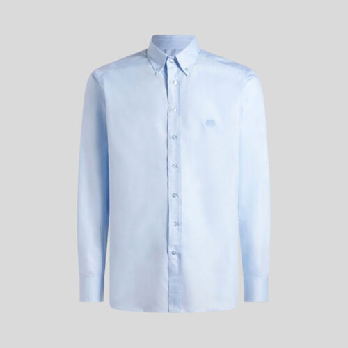 Camisa Azul Cuello Abotonado Etro