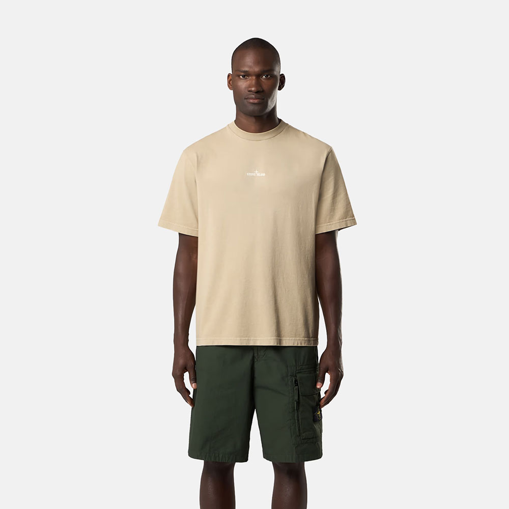 Camiseta Manga Corta Algodón Jersey Desierto Stone Island