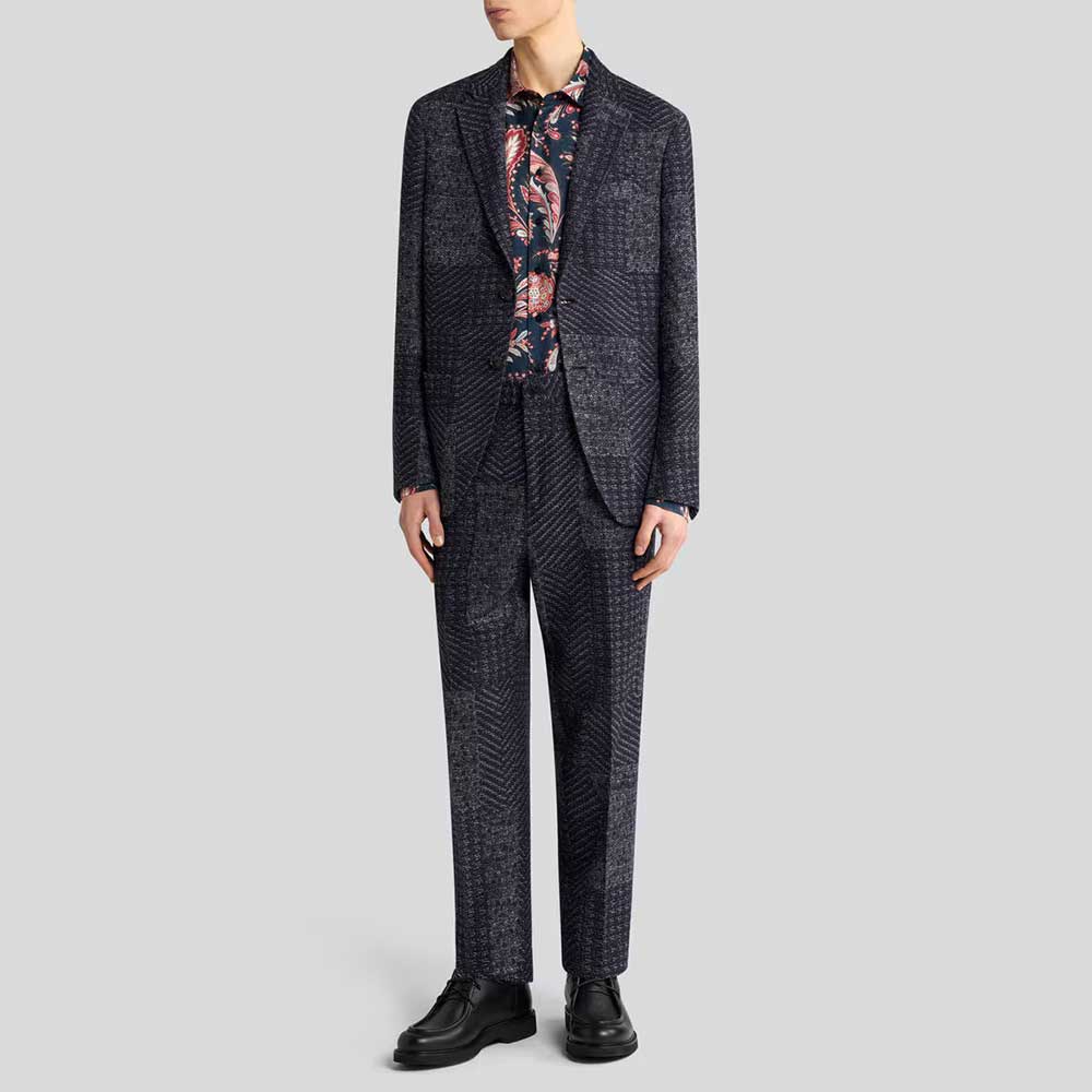 Chaqueta Blazer Mezcla Lana Patchwork Etro MRCA005499JKB05B0065