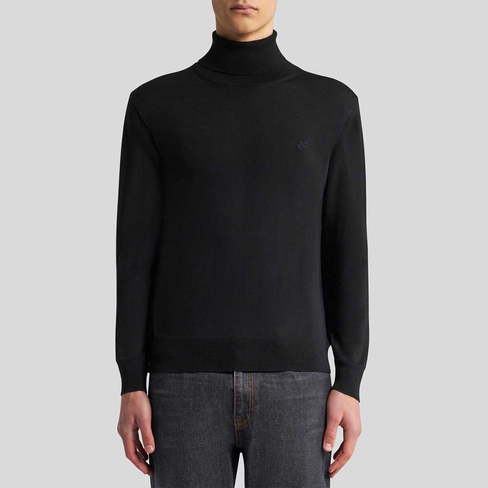 Jersey de lana en cuello alto bordado ETRO