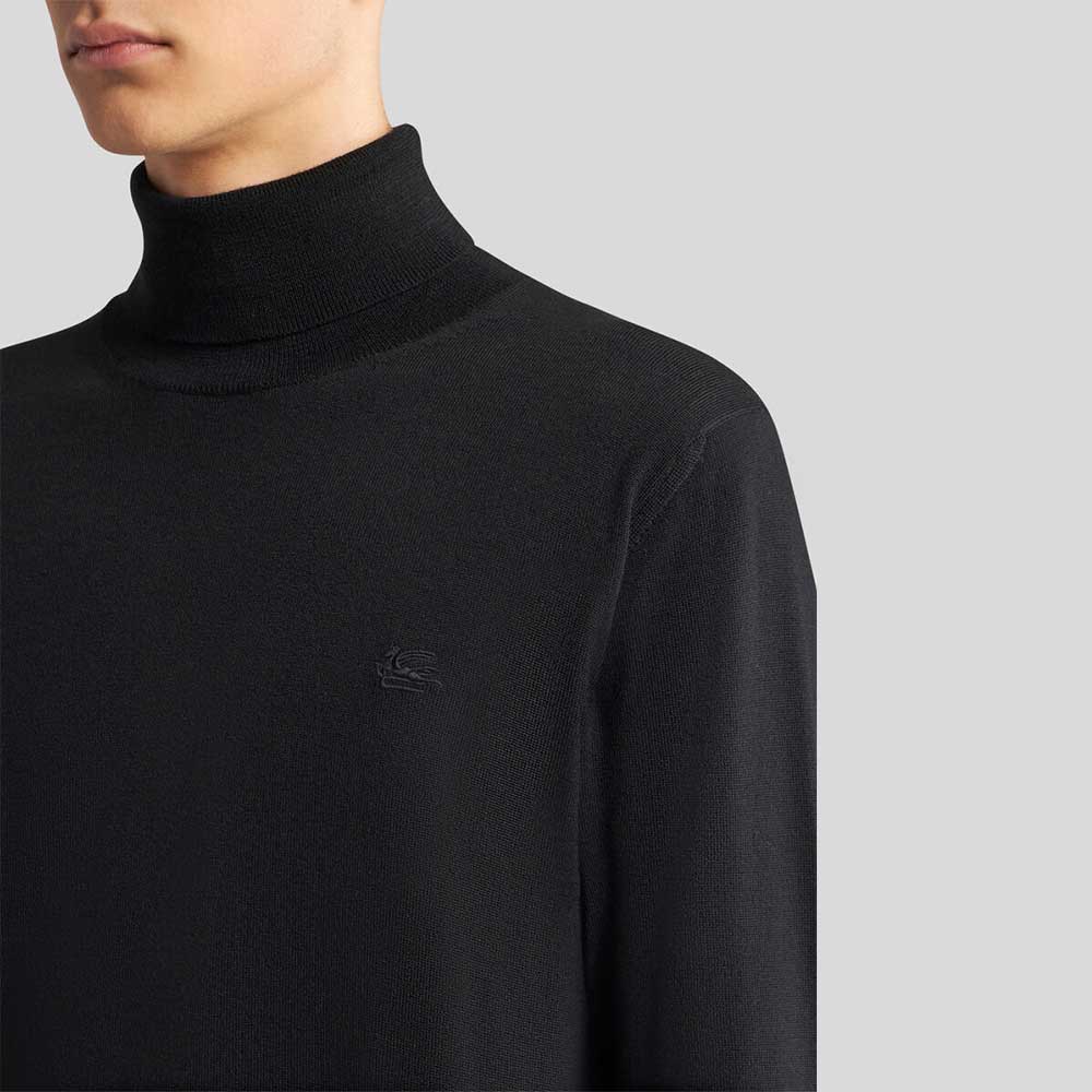 Jersey de lana en cuello alto bordado ETRO