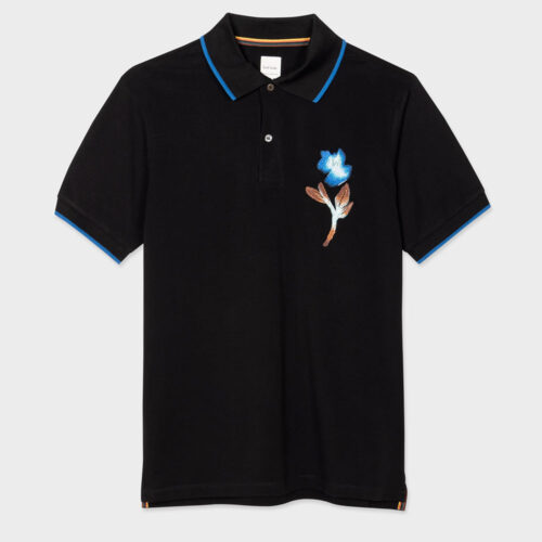 Polo Flower Negro KP3836 Paul Smith