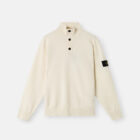 Polo LS RWS Wool Ivory Stone Island