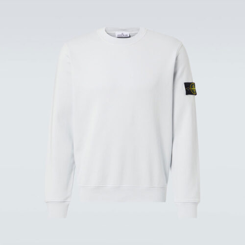Sudadera Blanca de felpa Stone Island
