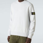 Sudadera Blanca de felpa Stone Island