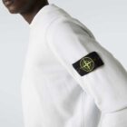 Sudadera Blanca de felpa Stone Island