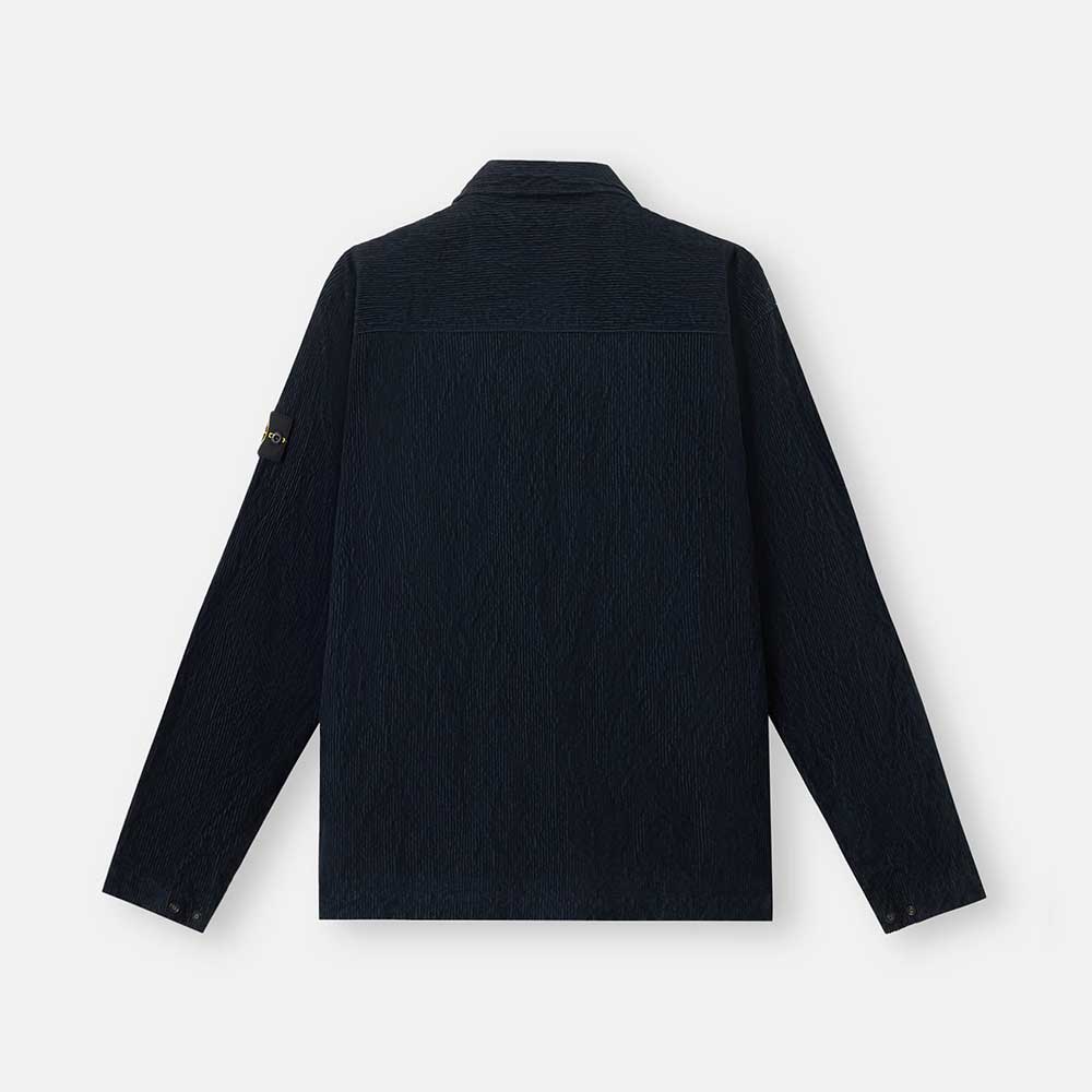 Sobrecamisa Wrinkled Corduroy 1200020 Azul Marino 500-TC Stone Island