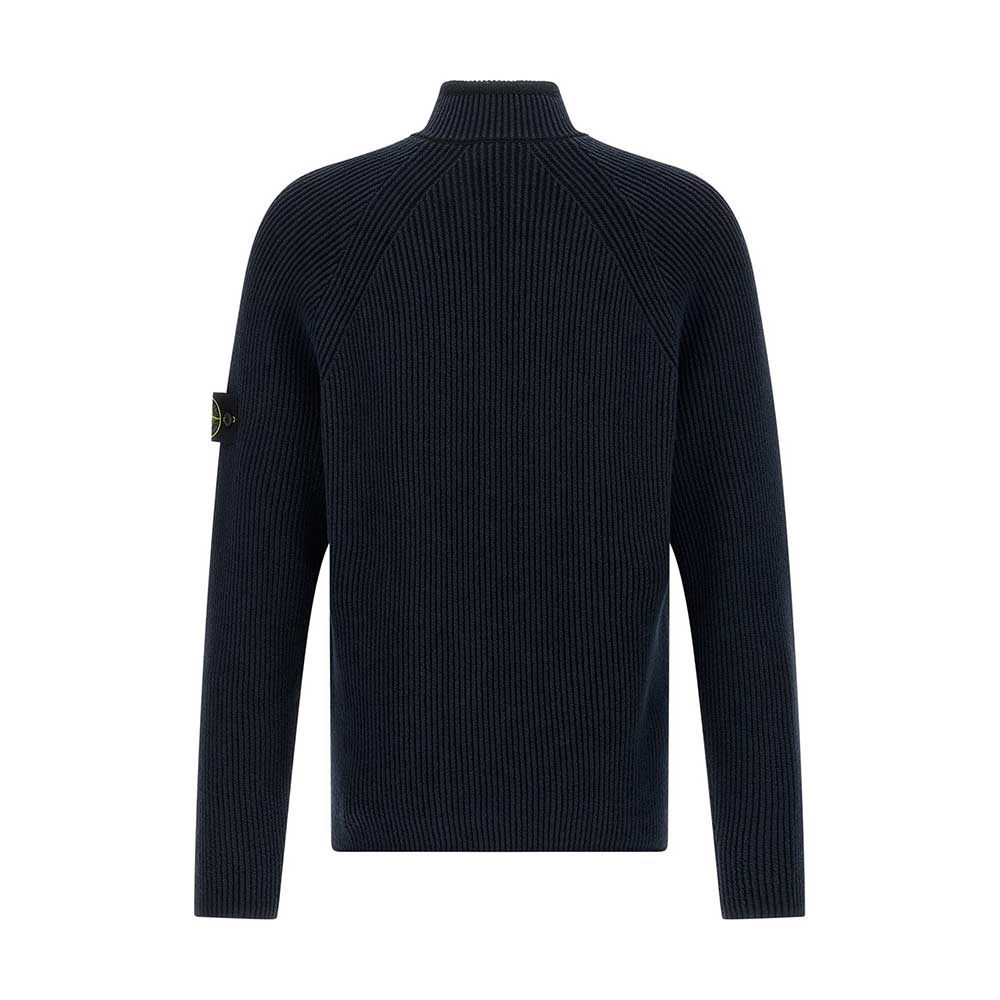 Cárdigan en canalé SW Stripe Azul Marino 5100024 Stone Island