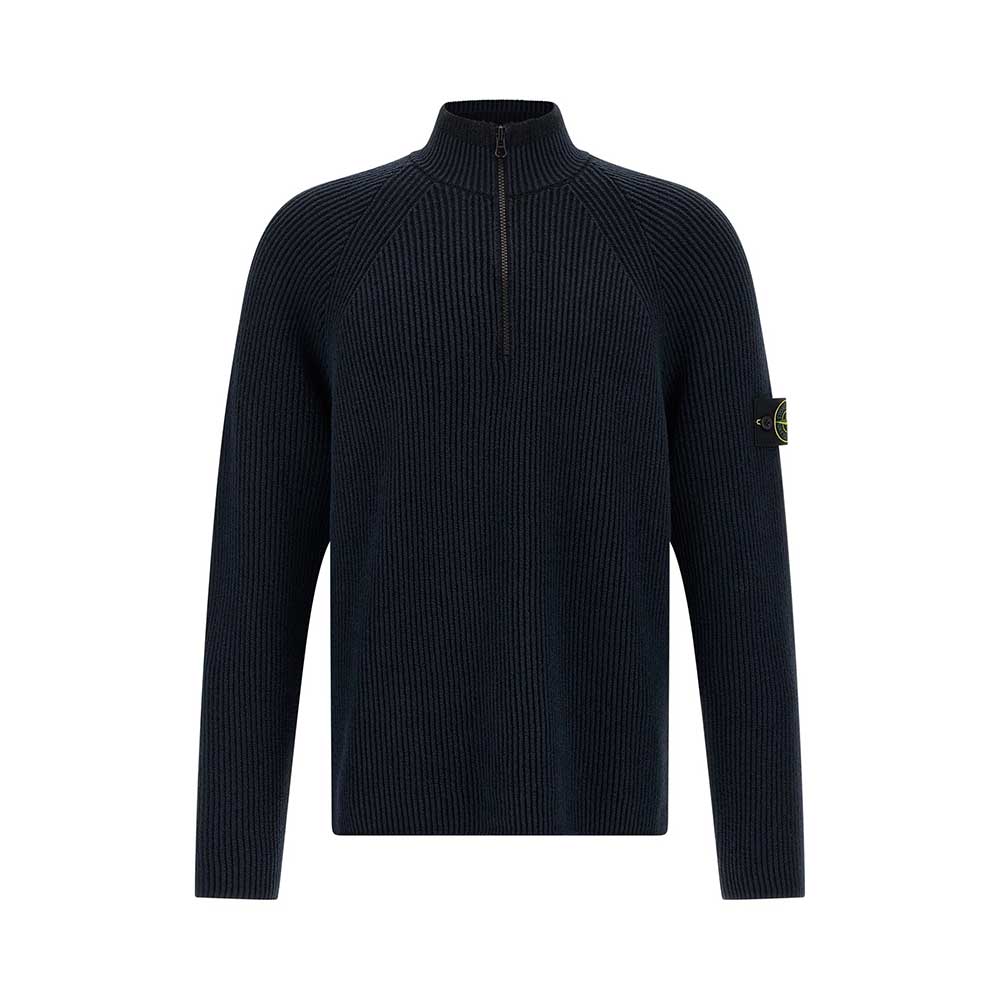 Cárdigan en canalé SW Stripe Azul Marino 5100024 Stone Island