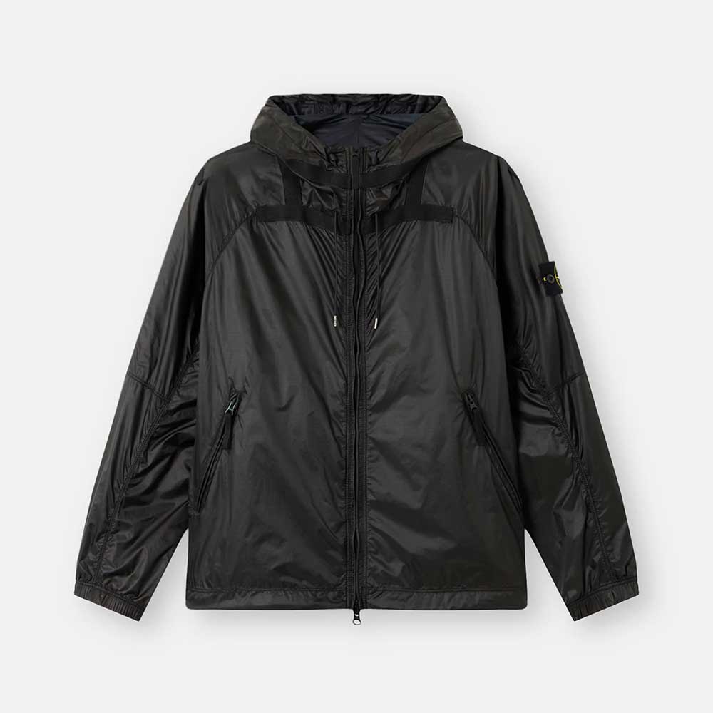 Jacket-Q100008-Lead-Grey-Ripstop-Light-HT-Nylon-Stone-Island Lead Gray Ripstop Light HT Nylon Jacket Stone Island Q100008