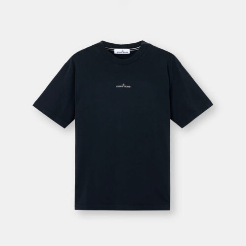 Camiseta Negra Cotton Jersey Negro Stone Island