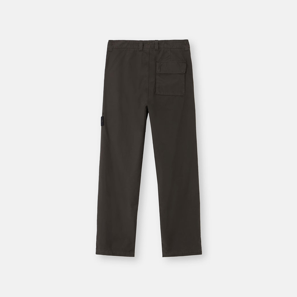 Pantalones Canvas Weave Cotton Organic Gris Plomo Stone Island