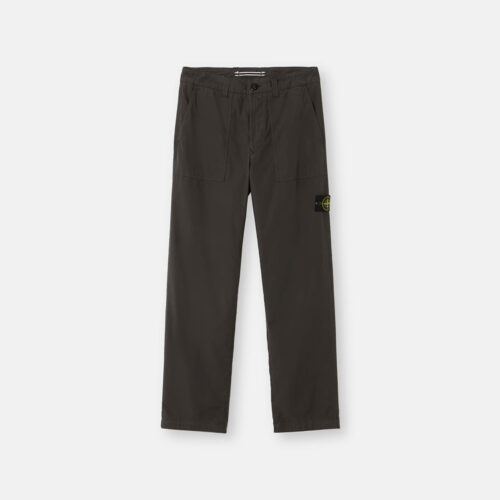 Pantalones Canvas Weave Cotton Organic Gris Plomo Stone Island.