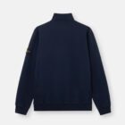 Polo Fleece Algodón Orgánico Manga Larga Azul Marino Stone Island