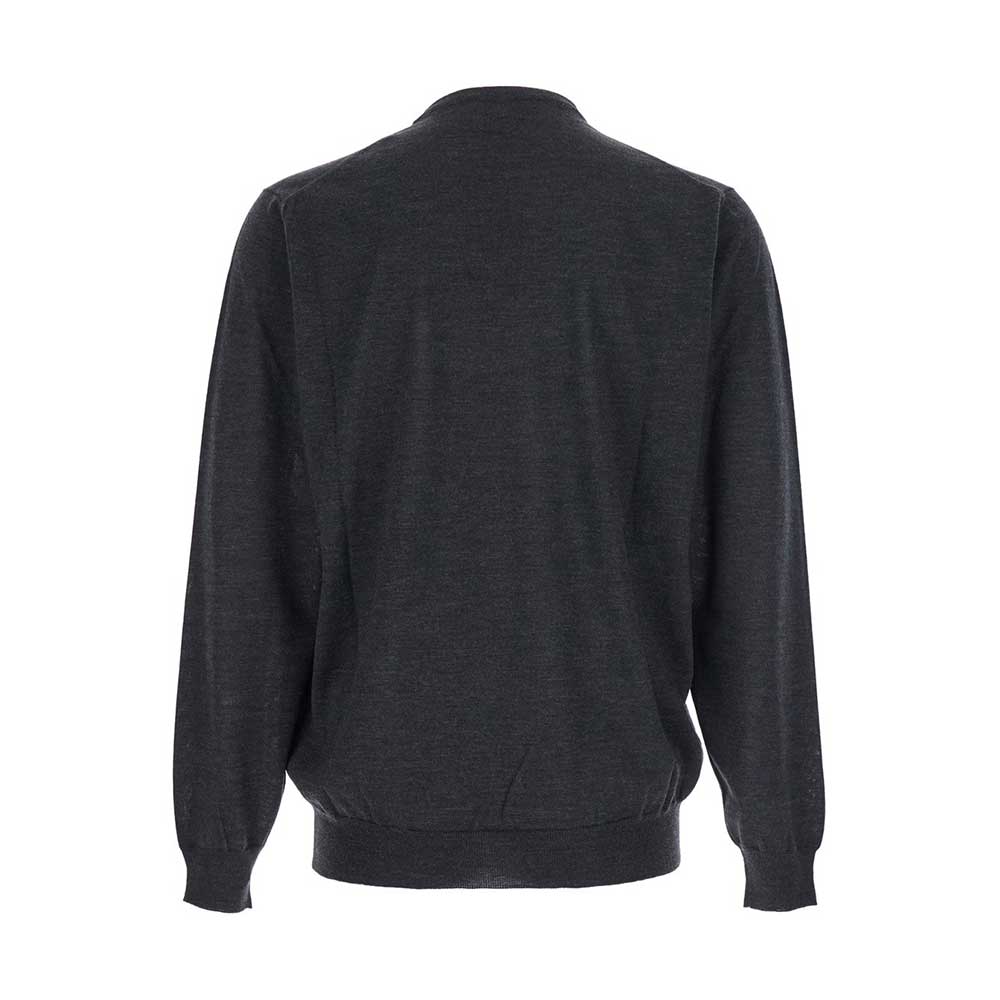 Jersey Hombre CNLMML436 en 100 % Lana Virgen Gris Lardini