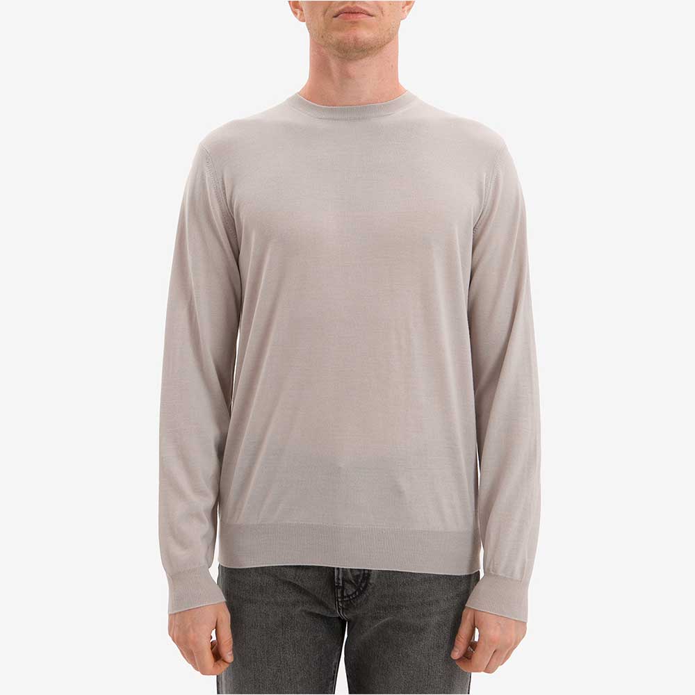 Jersey hombre CNLMML436 en 100% Lana Virgen Camel Lardini