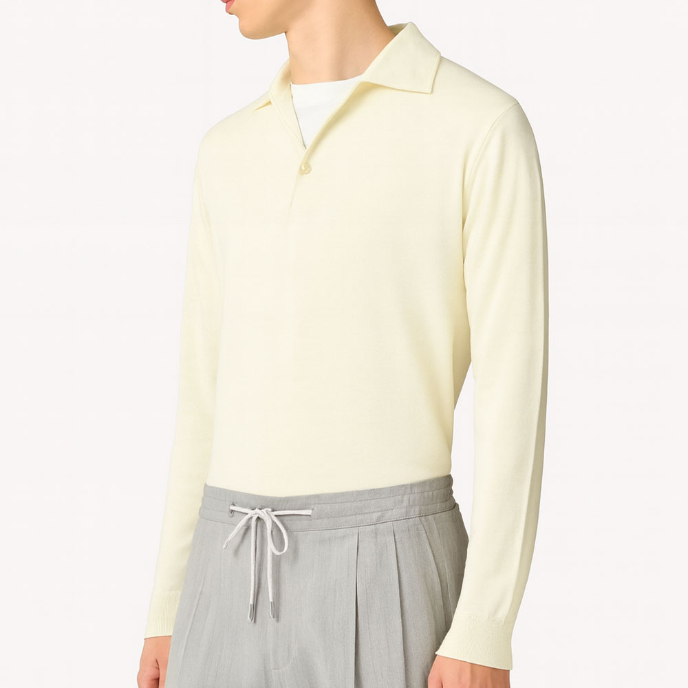 Polo Hombre CNLPML61 en 100% Lana Virgen Lardini