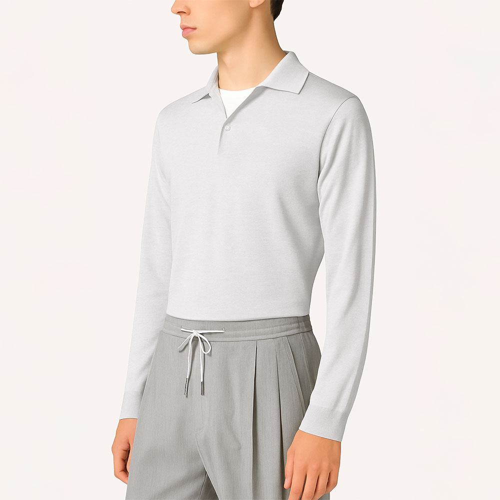 Polo Hombre CNLPML61 en 100% Lana Virgen Lardini