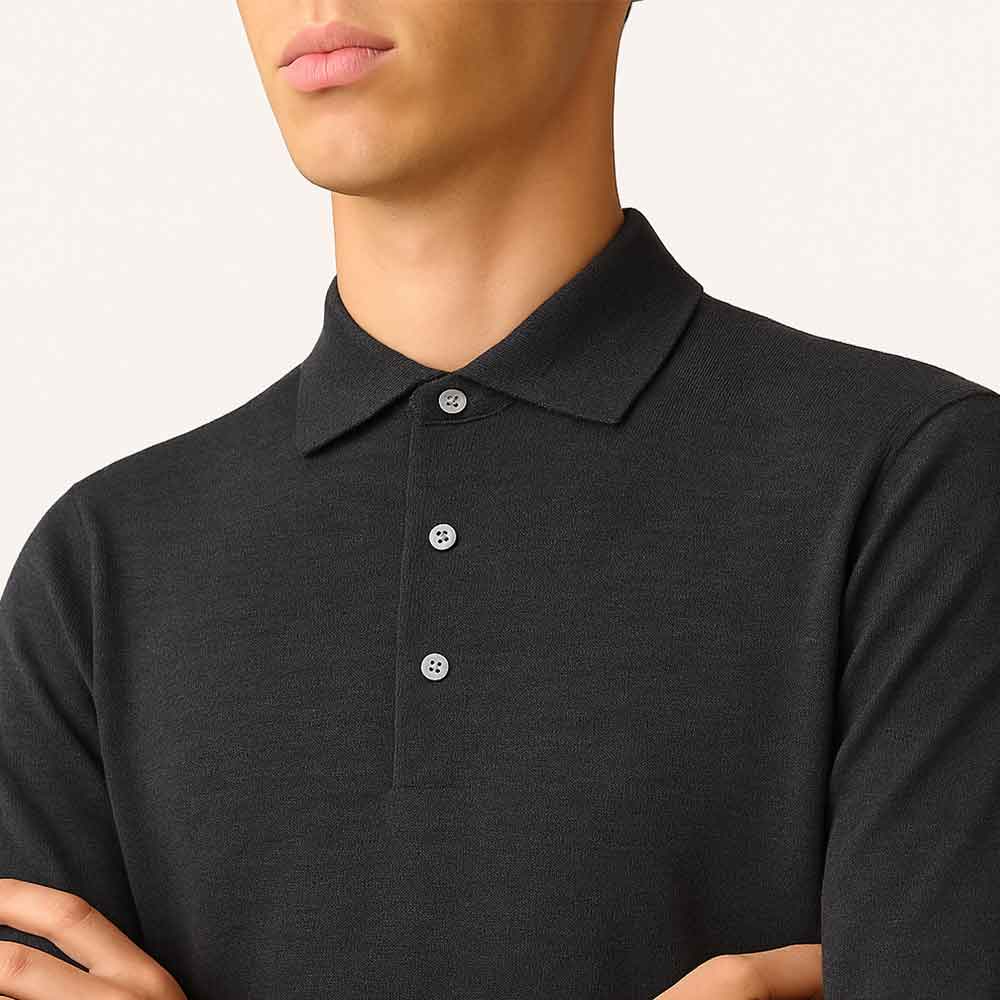 Polo Hombre CNLPML61 en 100% Lana Virgen Lardini