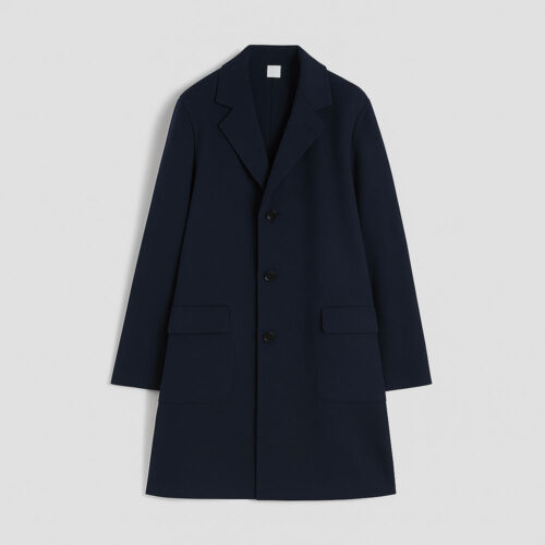 Abrigo Lanz de lana doble Azul Marino Aspesi