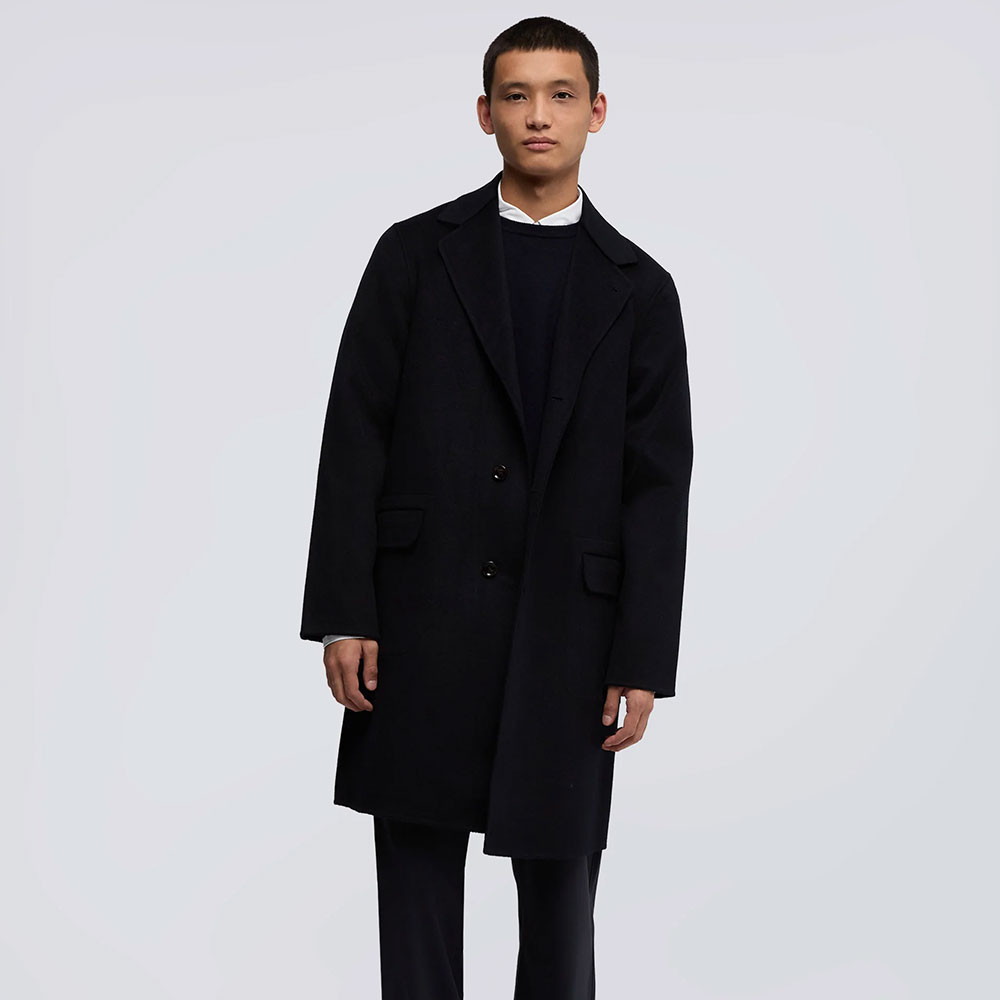 Abrigo Franz Lana Doble Azul Marino Aspesi