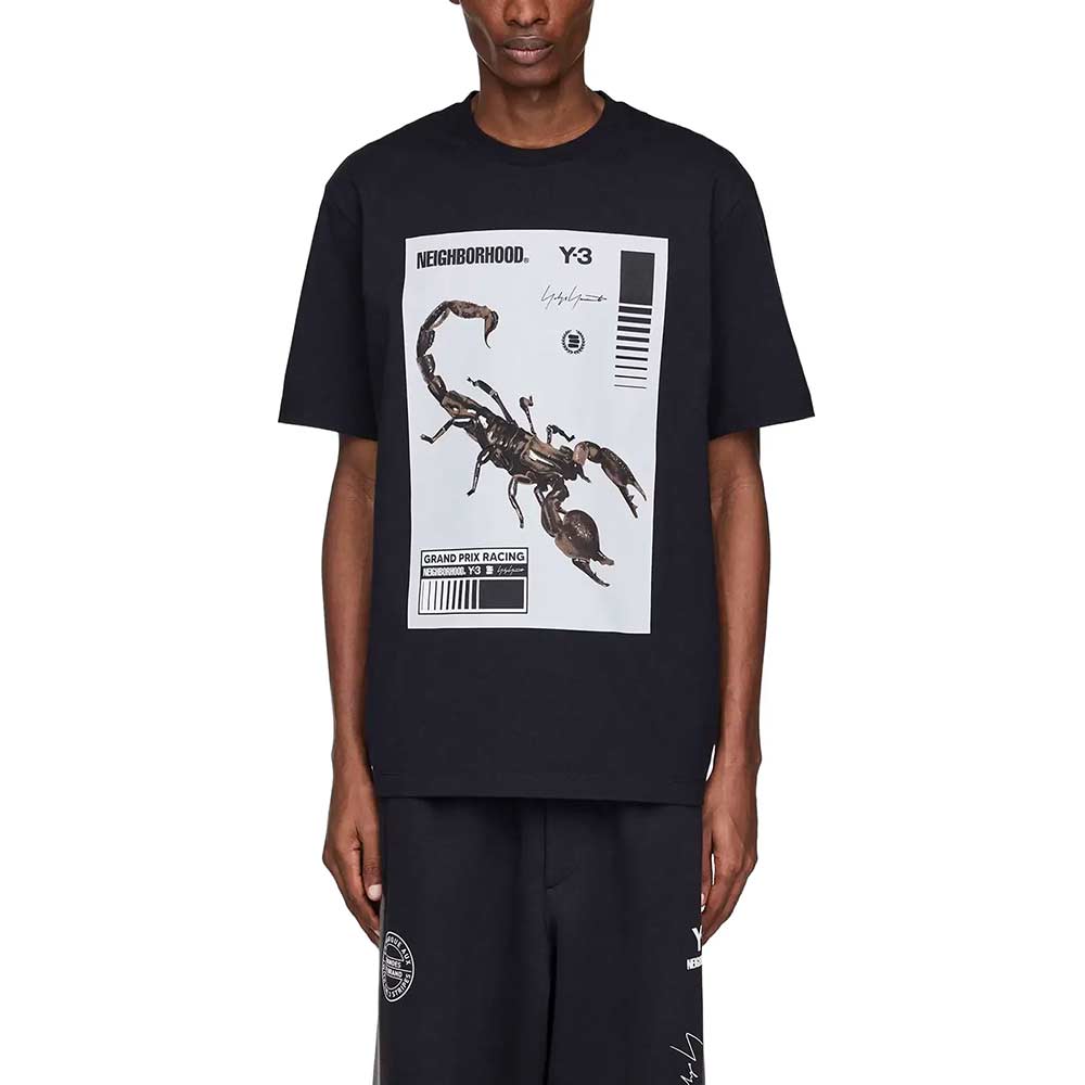 Camiseta Graphic Negro/Granit KC8823 Neighborhood × Y-3