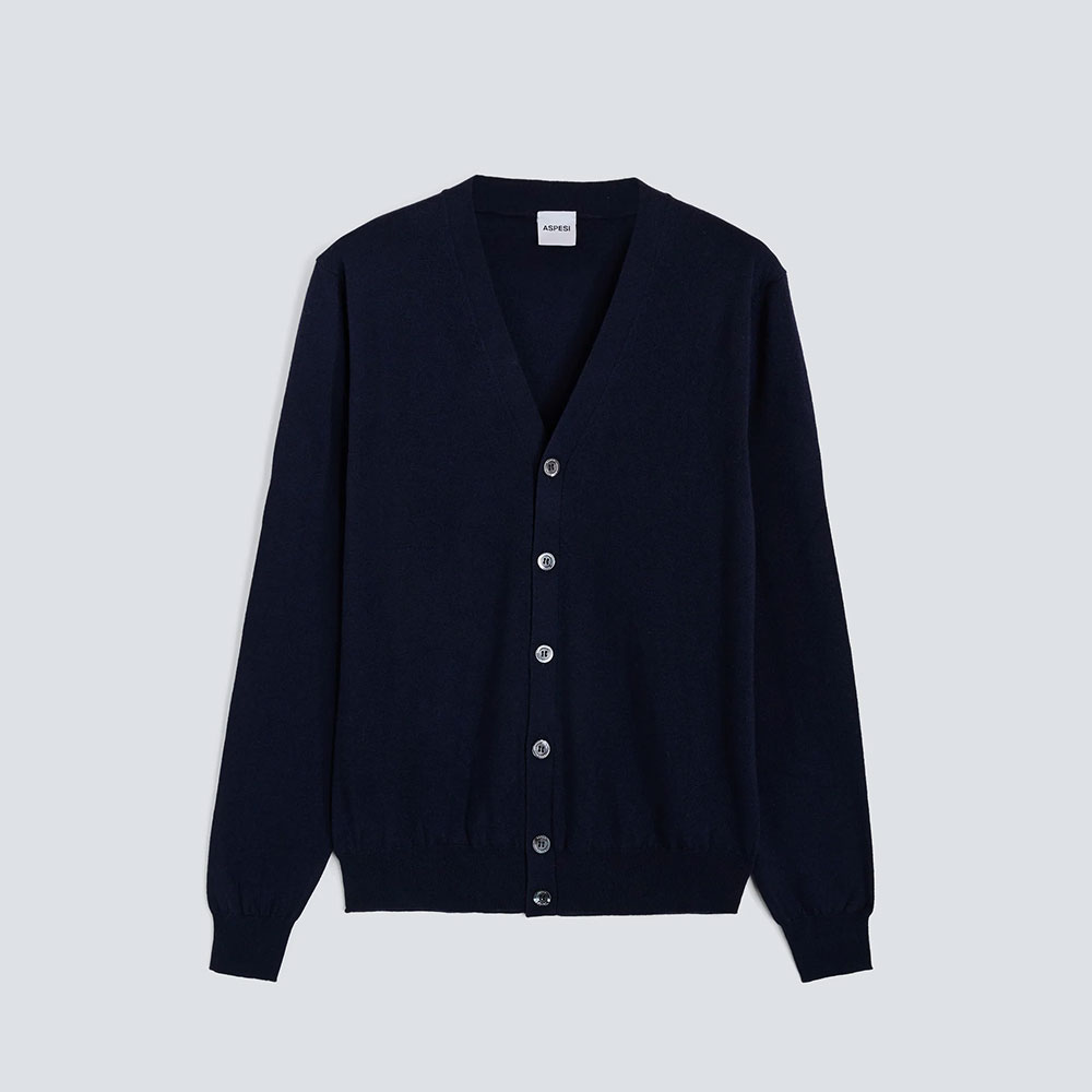 Cárdigan Mod M140 Azul Marino Aspesi