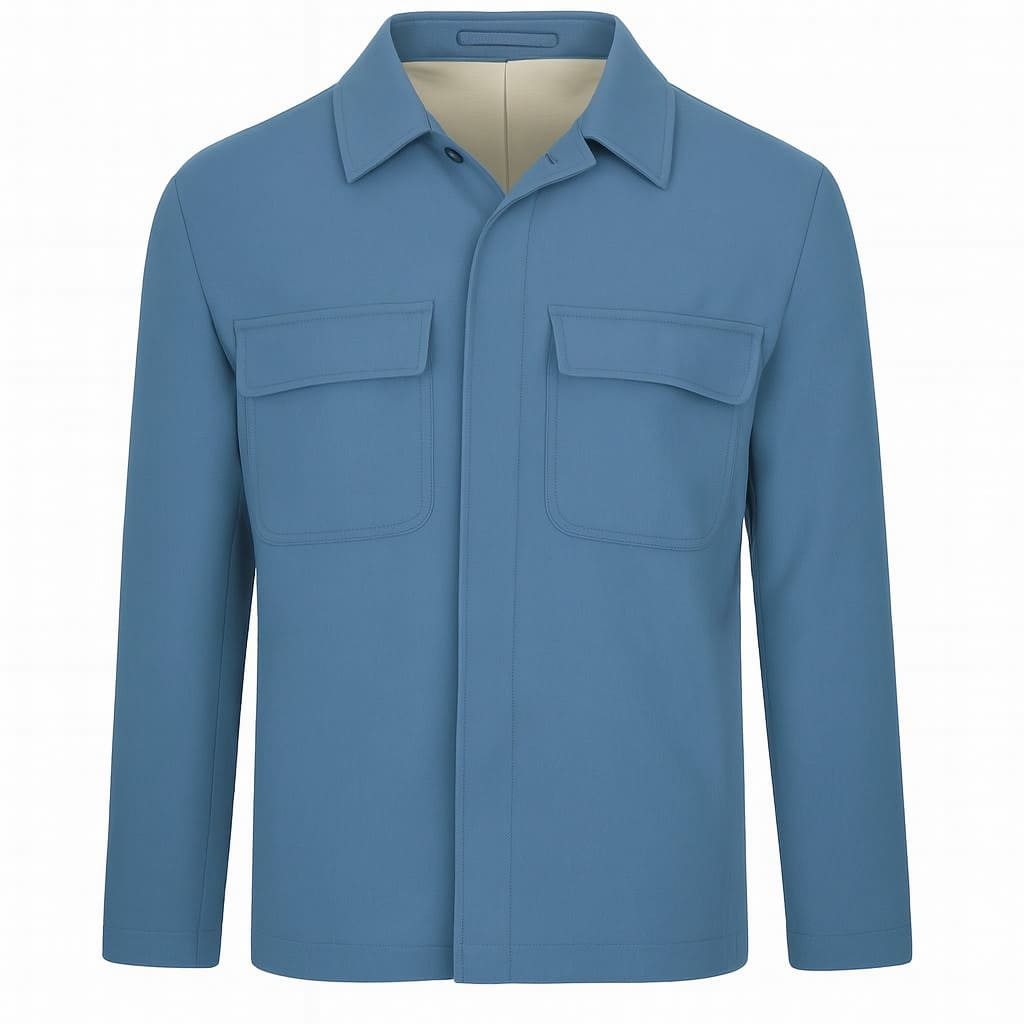 Sobrecamisa Hombre AAANSEL en Lana Virgen y Elastano Lardini