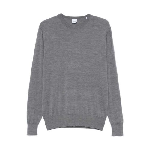 Sueter cuello redondo Lana Merino Mod. M195 gris Aspesi