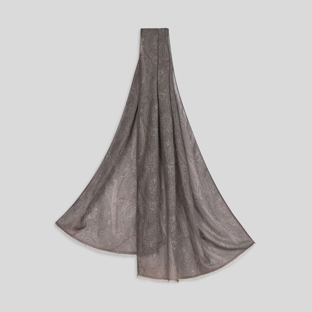 Bufanda Paisley 68x200 cm X0815 color marrón Etro