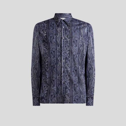 Camisa jacquard cuello abotonado y motivo Paisley Ramage 99JJ406 Etro