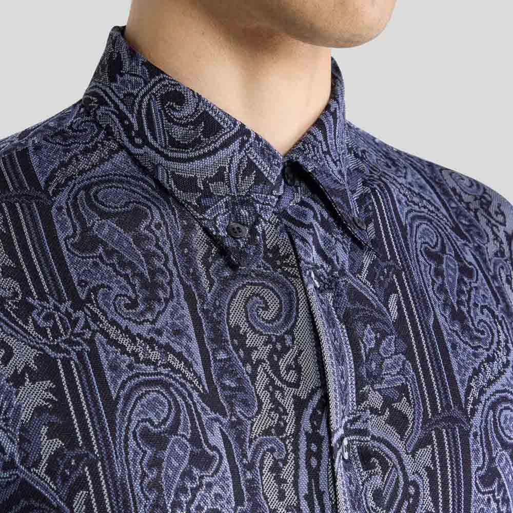 Camisa jacquard cuello abotonado y motivo Paisley Ramage 99JJ406 Etro