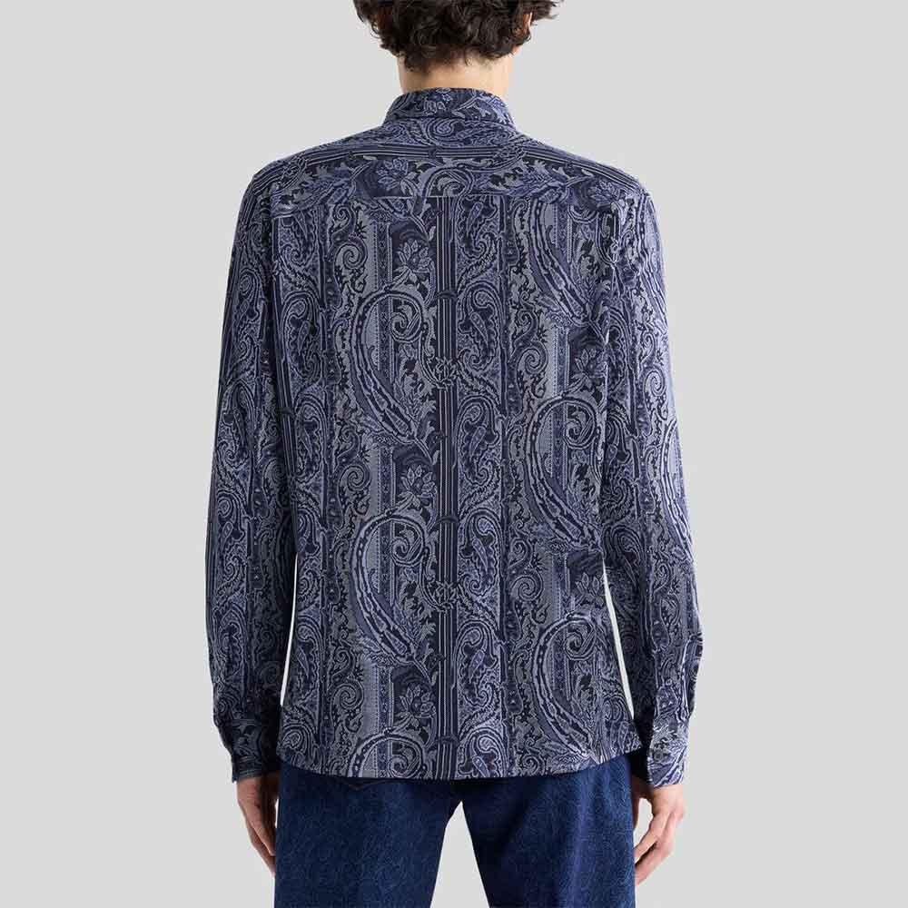 Camisa jacquard cuello abotonado y motivo Paisley Ramage 99JJ406 Etro