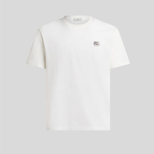 Camiseta de algodón Pegaso y estampado posicional flora y fauna AV900 Etro