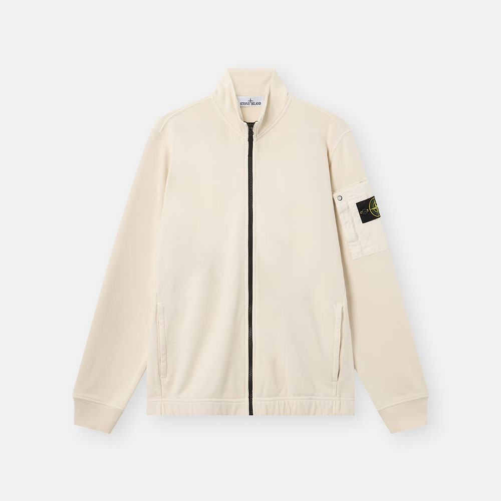 Chaqueta Deportiva con cremallera 6100018 V0093 Marfil Stone Island